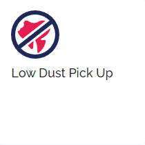 low dust pick up