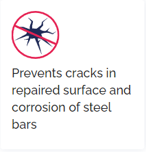 prevents cracks in repaired surface